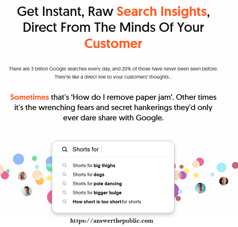 search insights, serving customers needs and wants